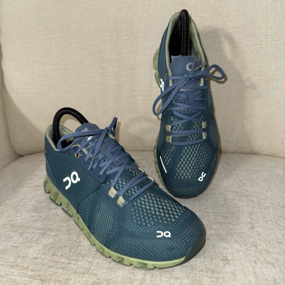 On Cloud Women's Size 6.5 Athletic Running Shoes Blue Green No Soles